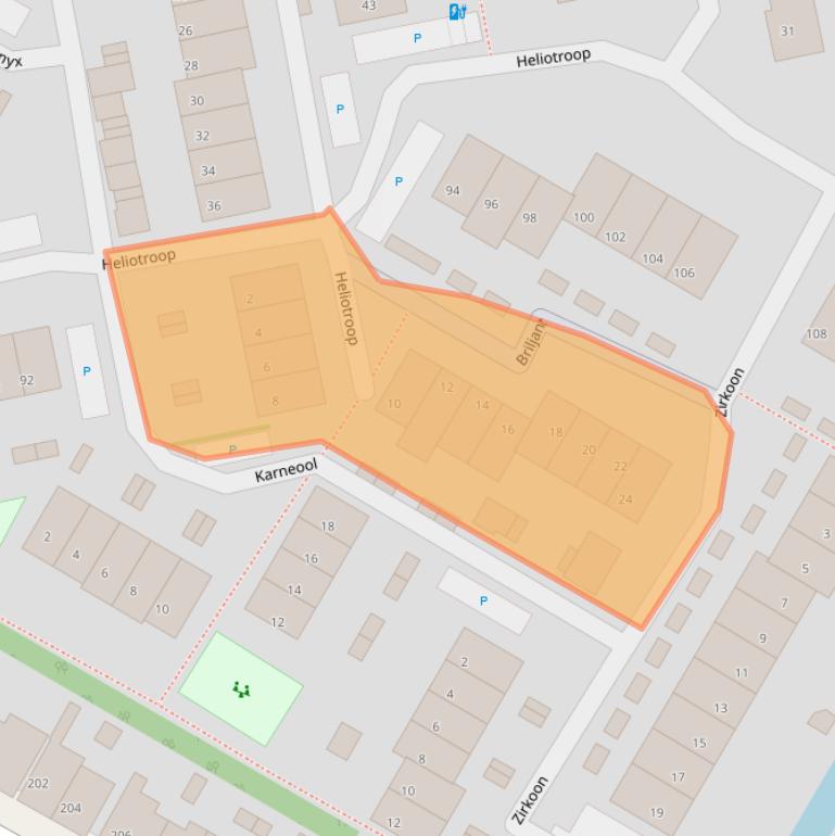 Kaart van postcodegebied 2691HR.