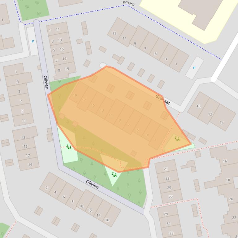Kaart van postcodegebied 2691HV.