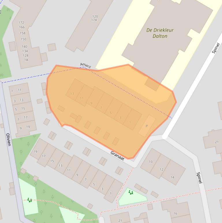 Kaart van postcodegebied 2691HW.