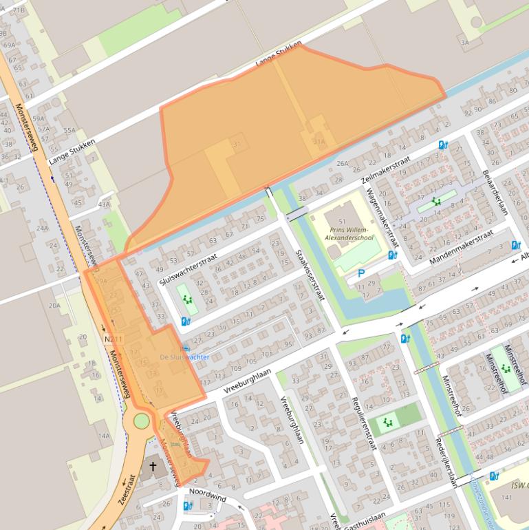 Kaart van postcodegebied 2691JA.