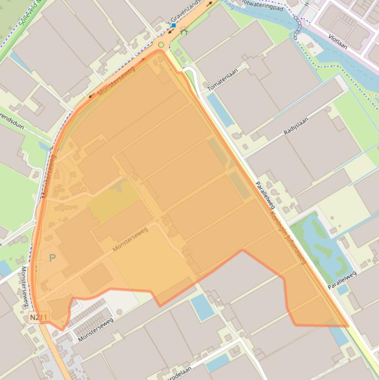 Kaart van postcodegebied 2691JE.