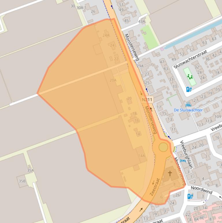 Kaart van postcodegebied 2691JG.