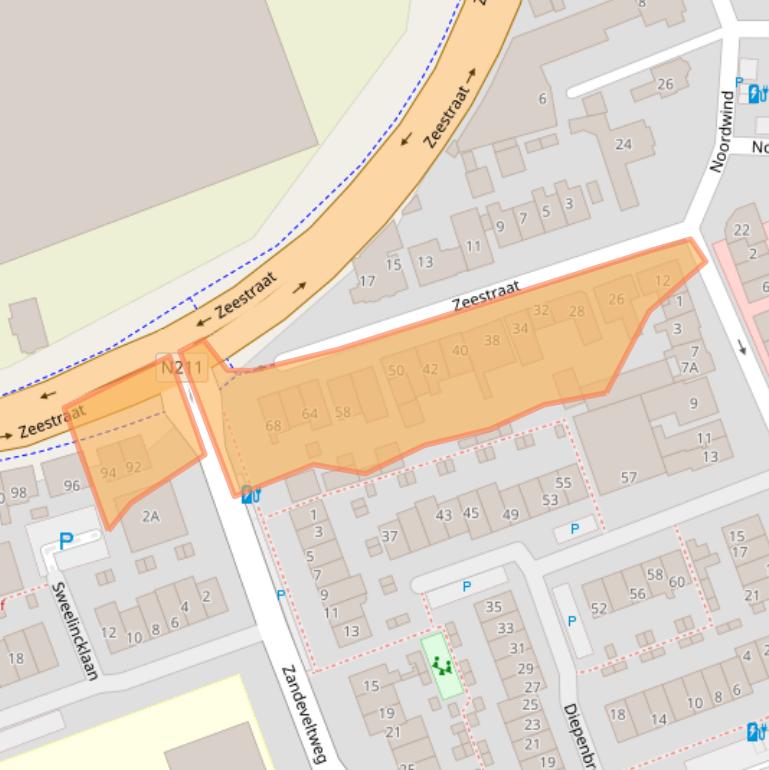 Kaart van postcodegebied 2691KB.