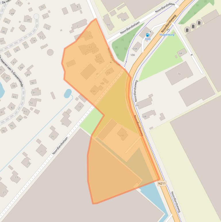 Kaart van postcodegebied 2691KJ.