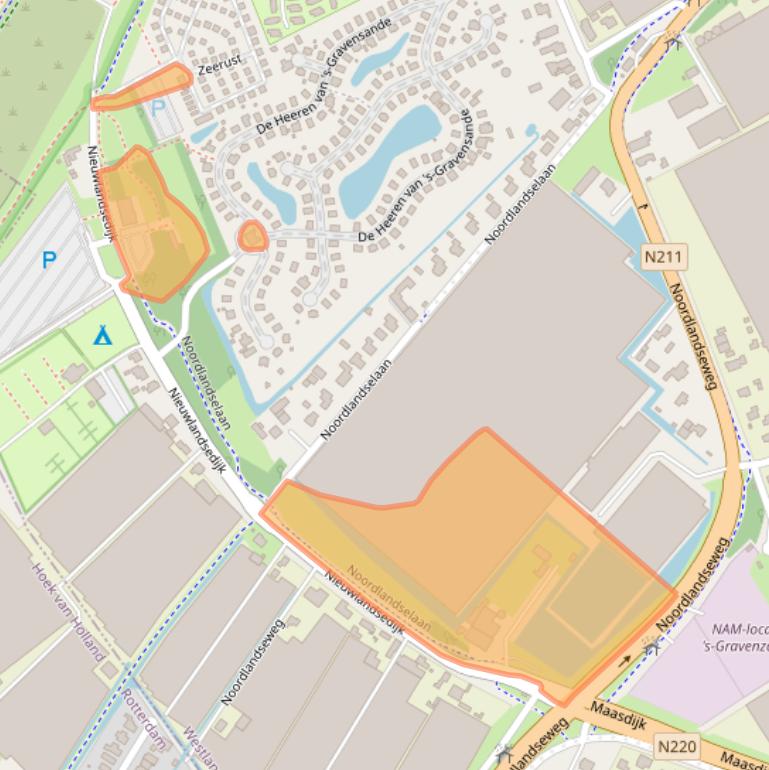 Kaart van postcodegebied 2691KW.