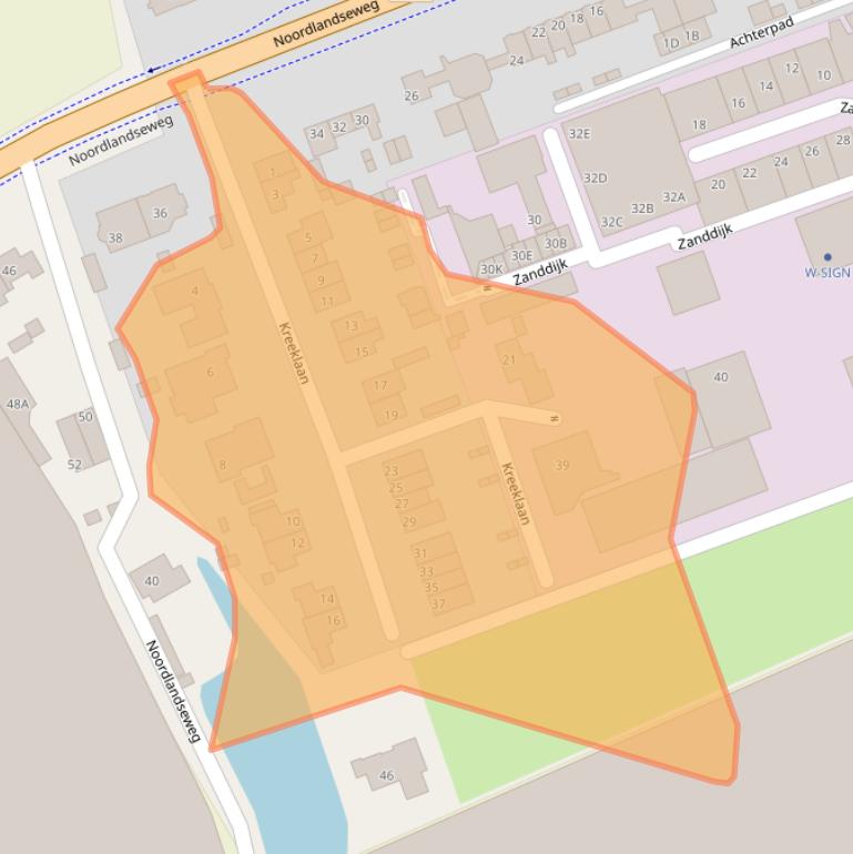 Kaart van postcodegebied 2691KX.