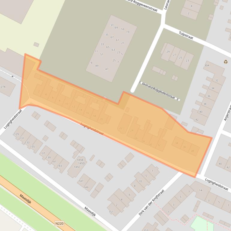 Kaart van postcodegebied 2691LT.
