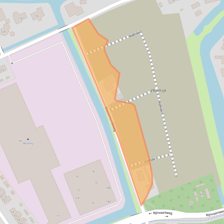 Kaart van postcodegebied 2691MB.