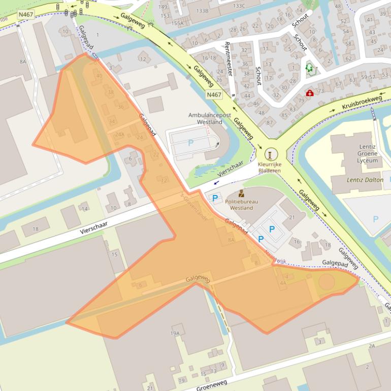 Kaart van postcodegebied 2691MH.