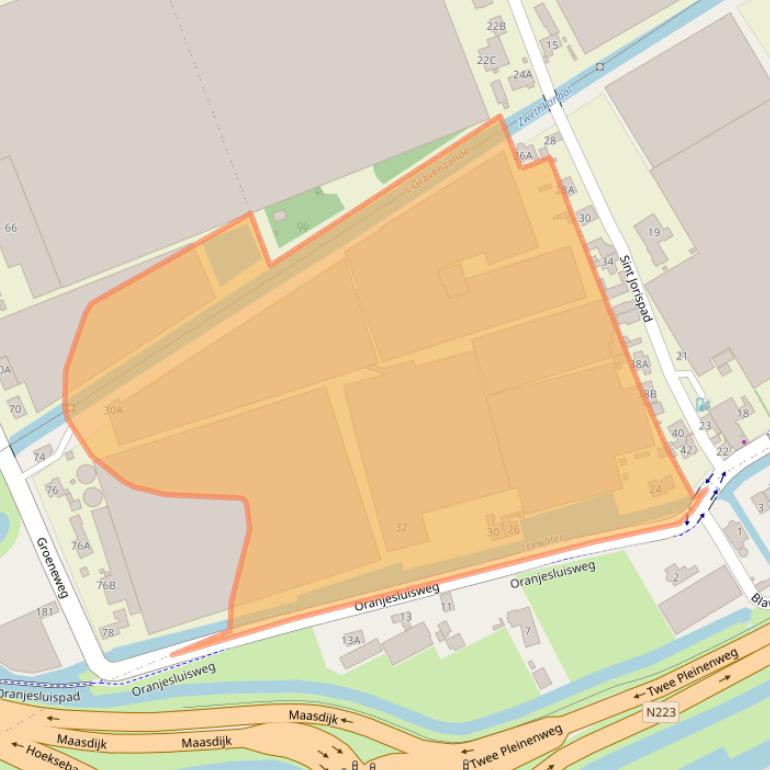 Kaart van postcodegebied 2691MS.