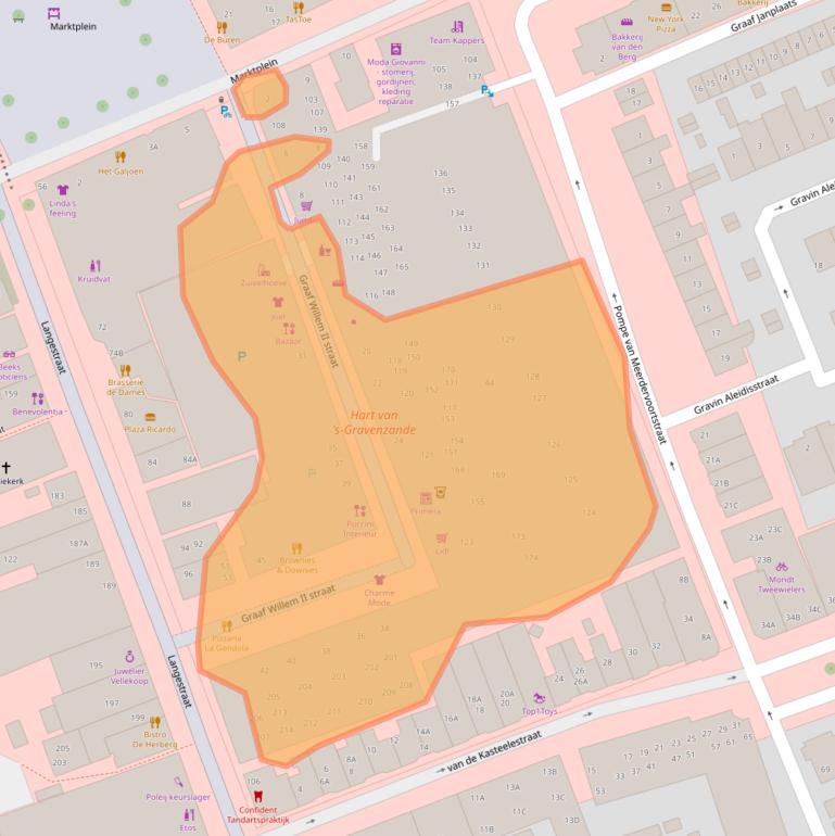 Kaart van postcodegebied 2691MW.