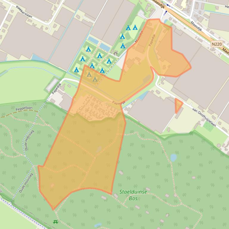 Kaart van postcodegebied 2691NE.