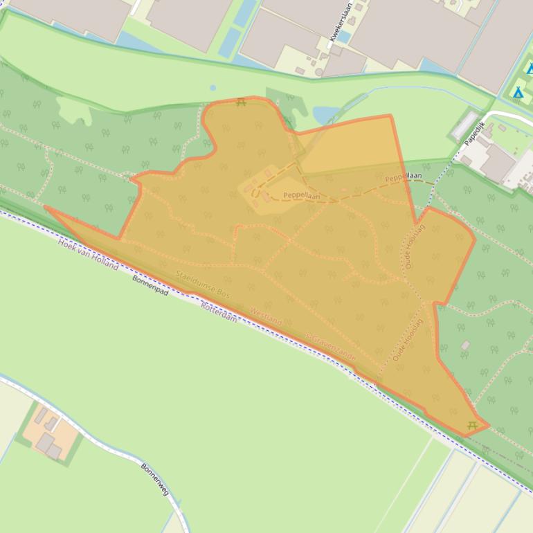 Kaart van postcodegebied 2691NG.