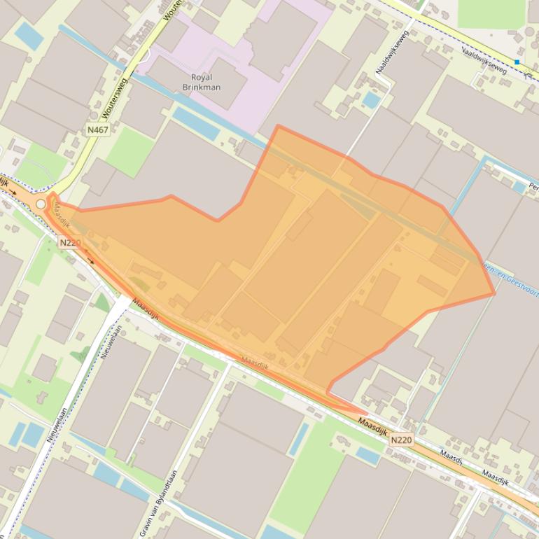 Kaart van postcodegebied 2691PB.