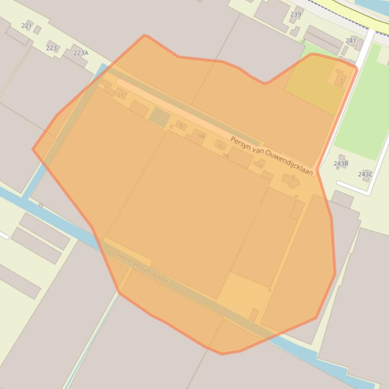 Kaart van postcodegebied 2691PL.