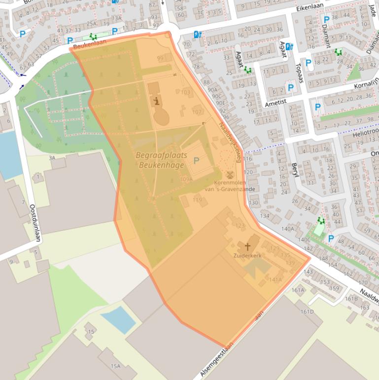 Kaart van postcodegebied 2691RD.