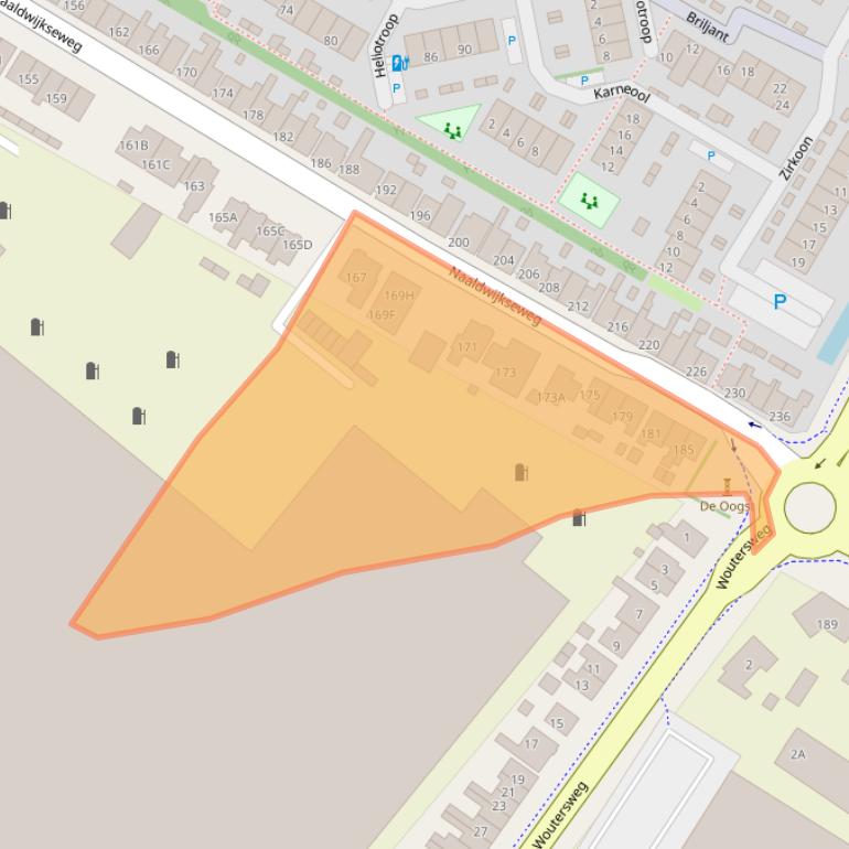 Kaart van postcodegebied 2691RG.