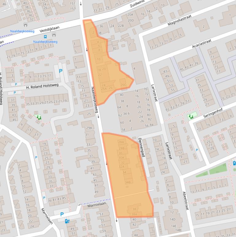 Kaart van postcodegebied 2691RH.