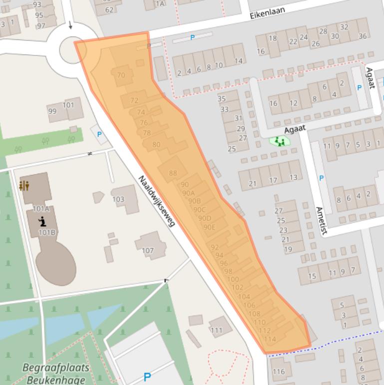 Kaart van postcodegebied 2691RK.