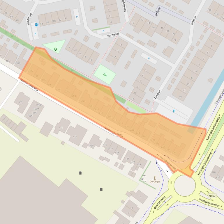 Kaart van postcodegebied 2691RN.