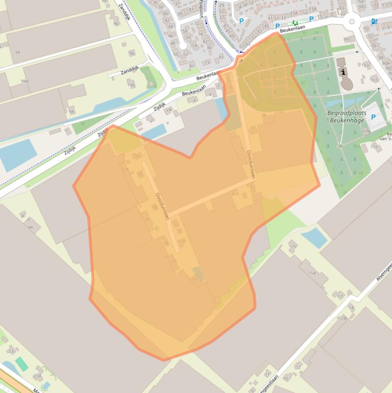 Kaart van postcodegebied 2691RP.