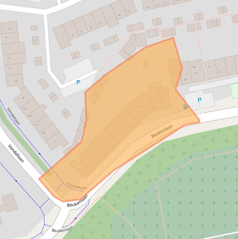 Kaart van postcodegebied 2691RS.