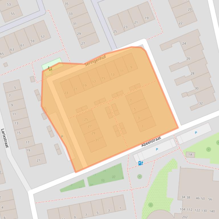 Kaart van postcodegebied 2691RX.