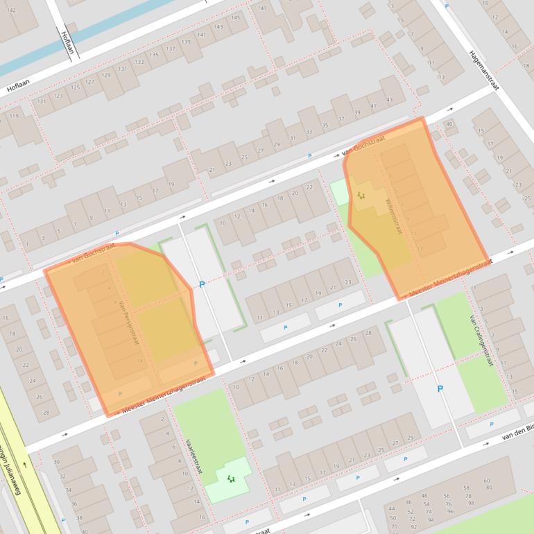 Kaart van postcodegebied 2691SC.