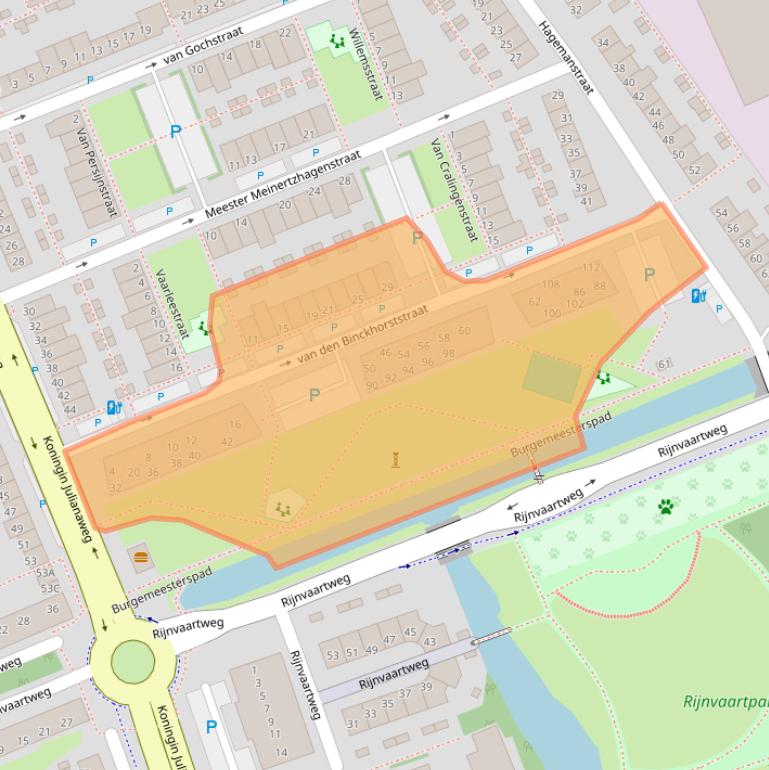 Kaart van postcodegebied 2691SE.