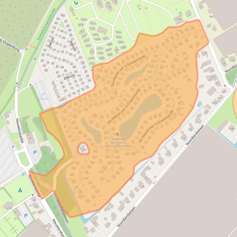 Kaart van postcodegebied 2691SJ.