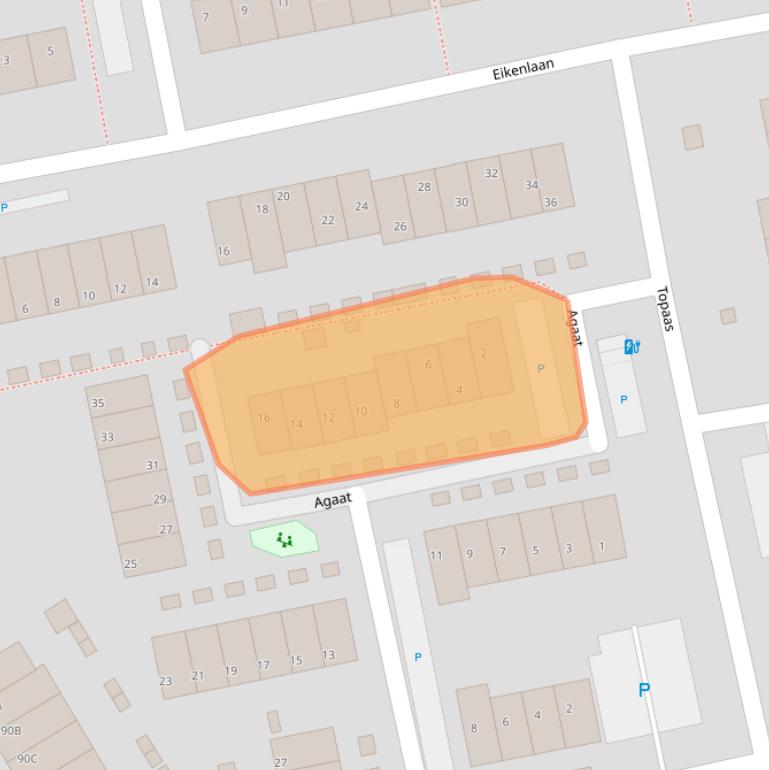 Kaart van postcodegebied 2691SM.