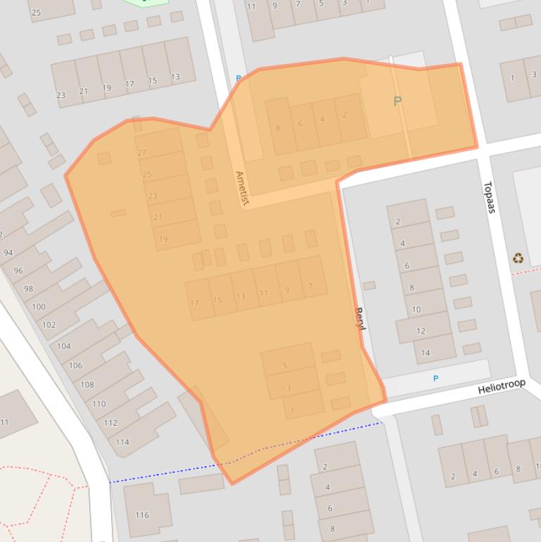 Kaart van postcodegebied 2691SN.