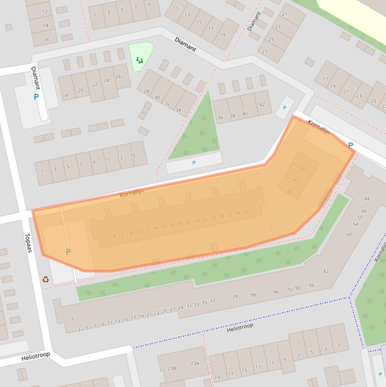 Kaart van postcodegebied 2691SZ.