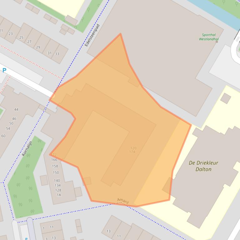 Kaart van postcodegebied 2691TC.