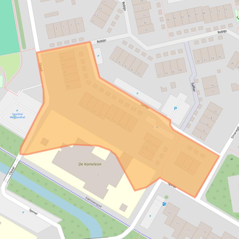 Kaart van postcodegebied 2691TK.