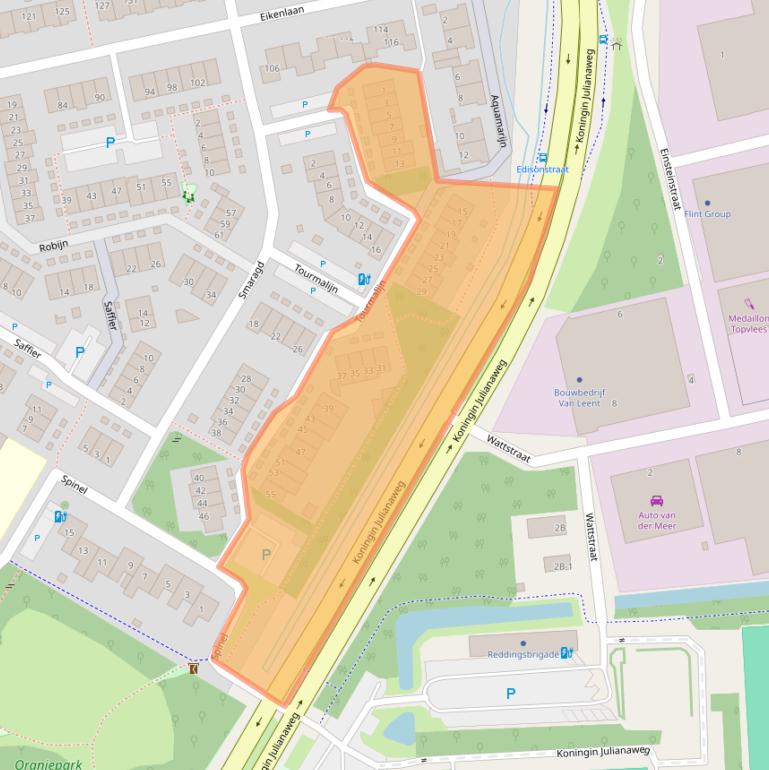 Kaart van postcodegebied 2691TP.