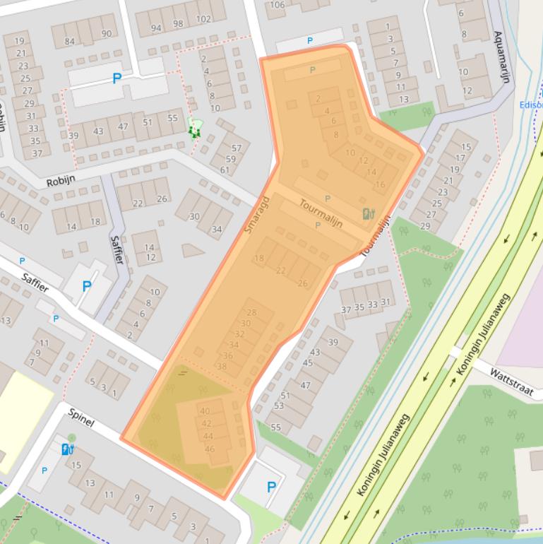 Kaart van postcodegebied 2691TR.