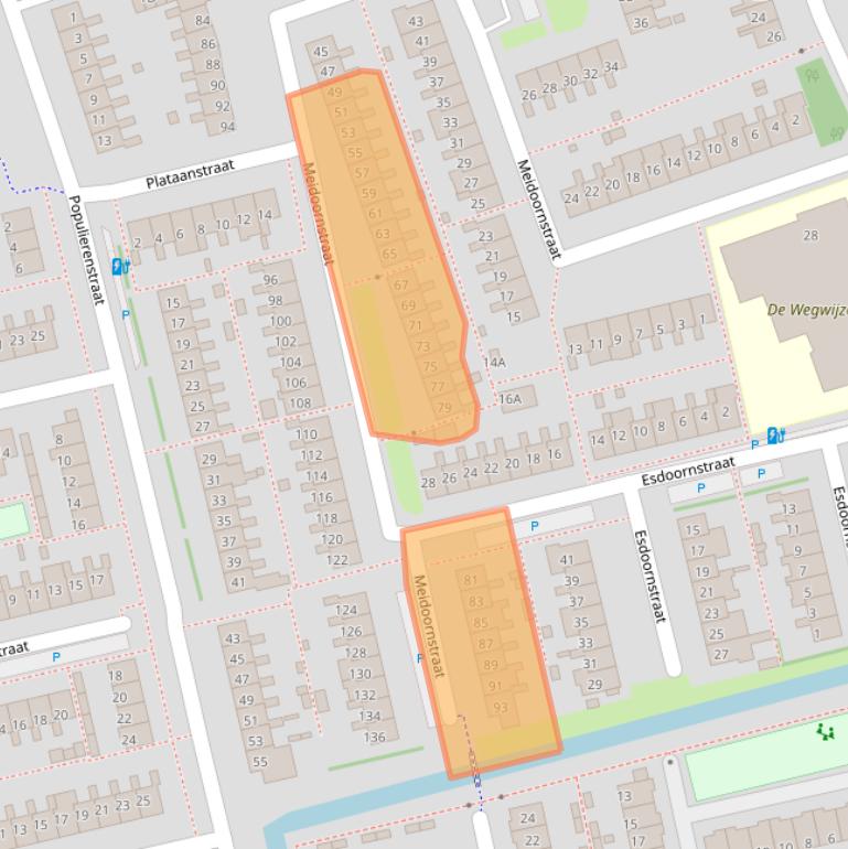 Kaart van postcodegebied 2691VB.