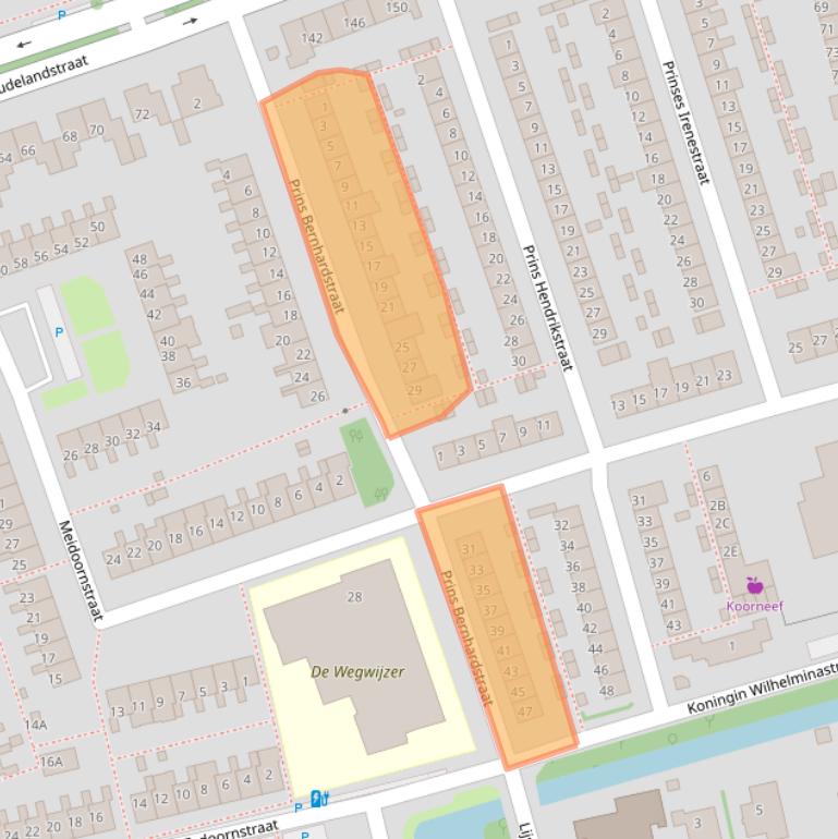 Kaart van postcodegebied 2691VJ.