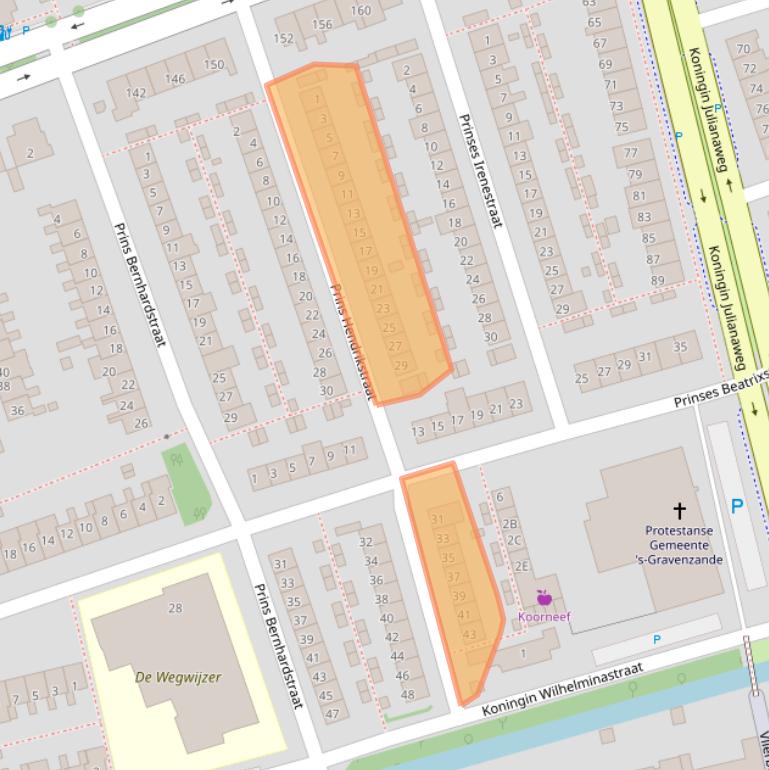 Kaart van postcodegebied 2691VL.