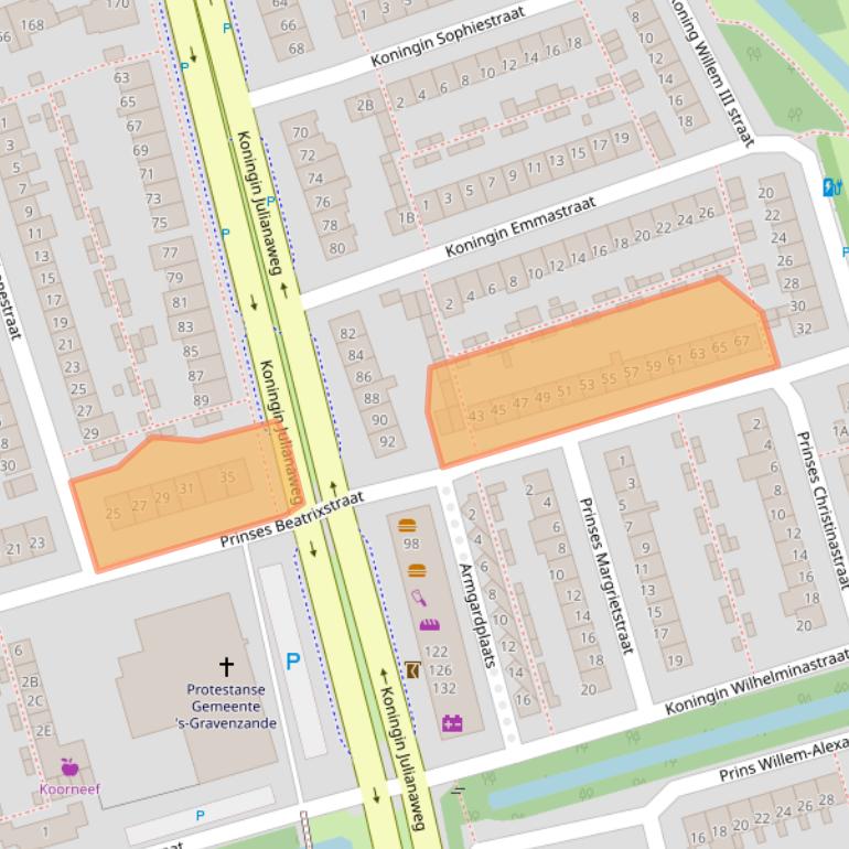 Kaart van postcodegebied 2691VS.
