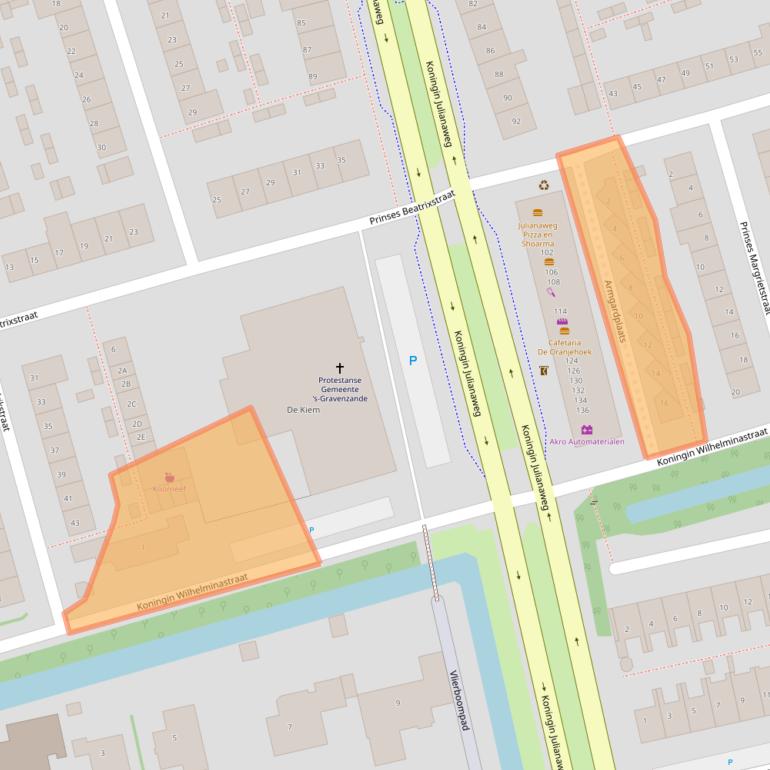 Kaart van postcodegebied 2691VV.