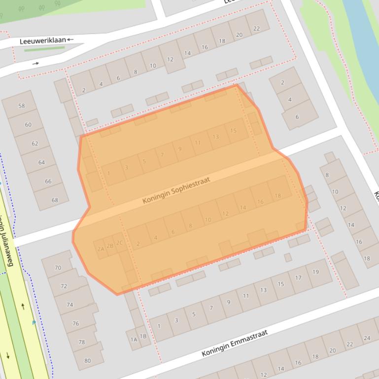 Kaart van postcodegebied 2691WC.