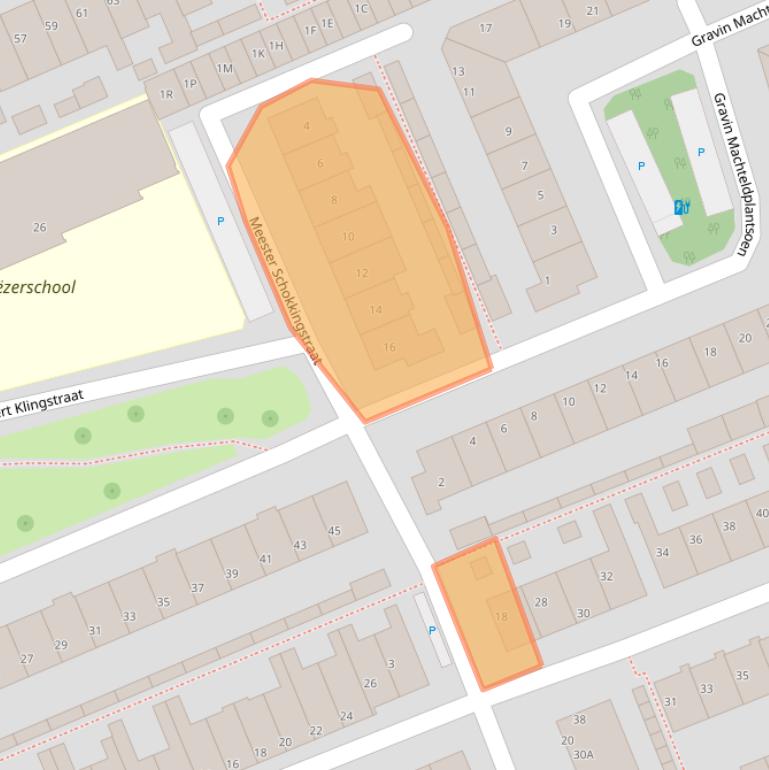 Kaart van postcodegebied 2691XG.