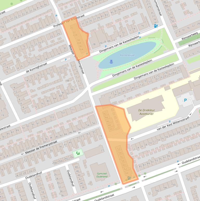 Kaart van postcodegebied 2691XH.
