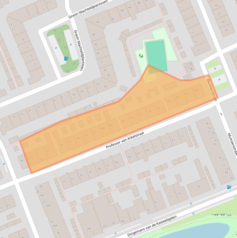 Kaart van postcodegebied 2691XP.