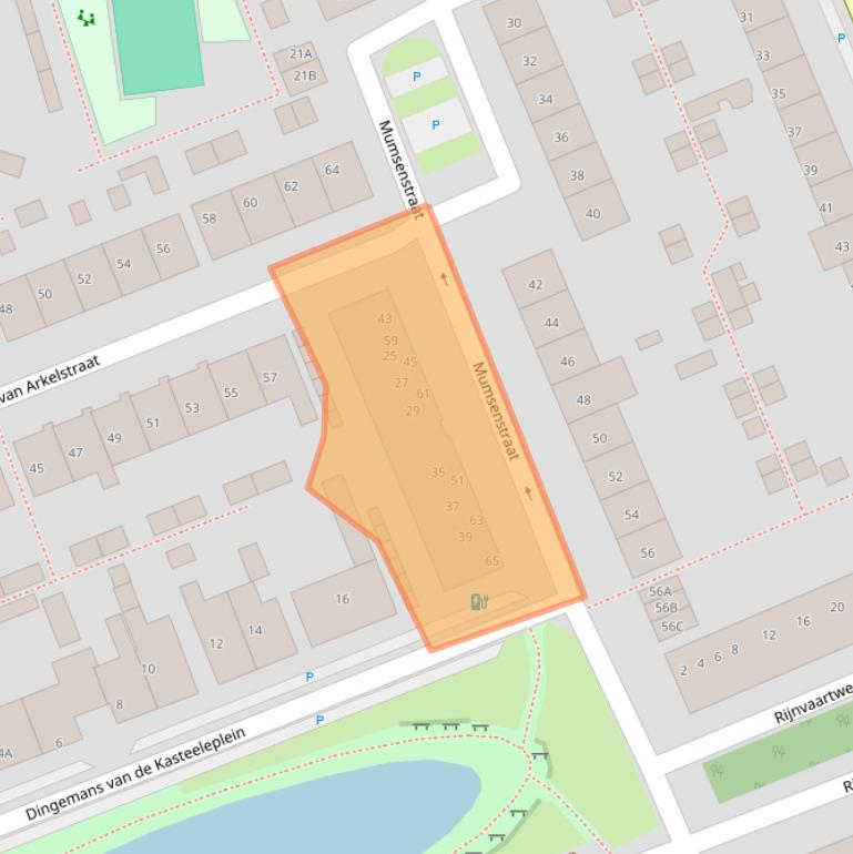 Kaart van postcodegebied 2691XV.