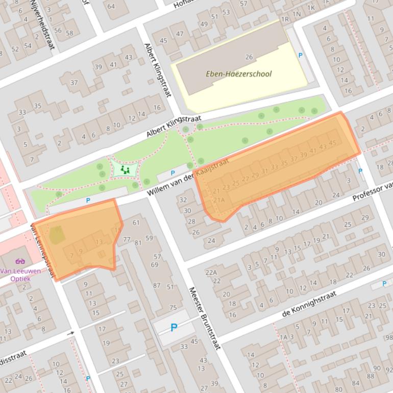 Kaart van postcodegebied 2691ZB.