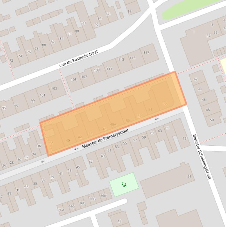 Kaart van postcodegebied 2691ZK.