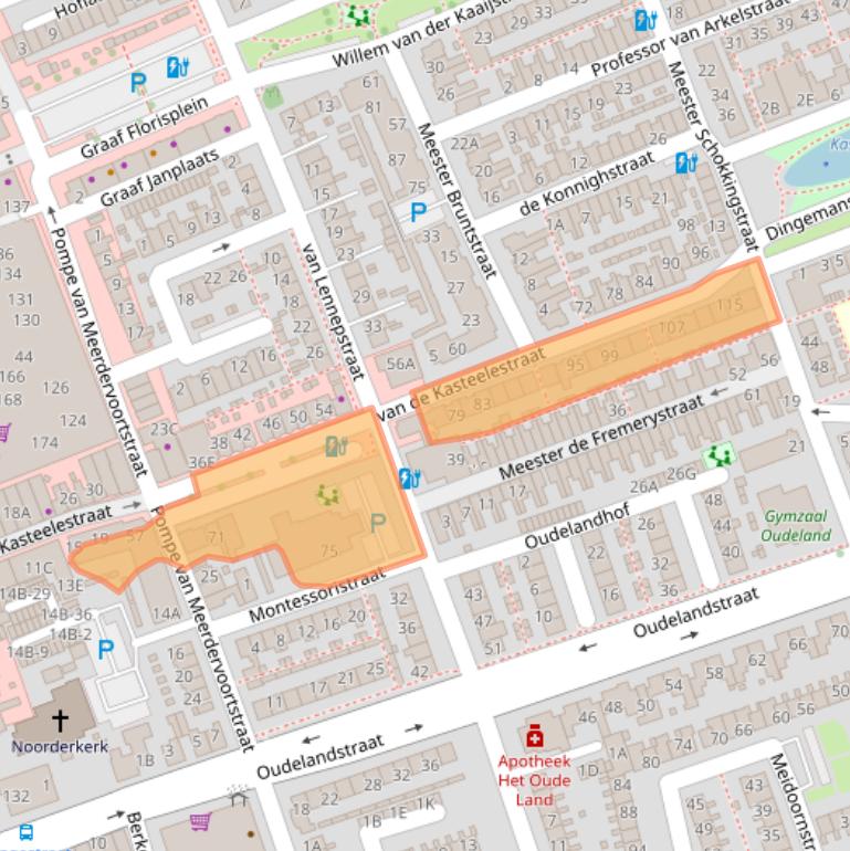 Kaart van postcodegebied 2691ZM.